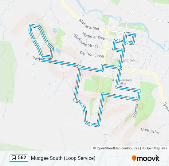 562 Bus Line Map