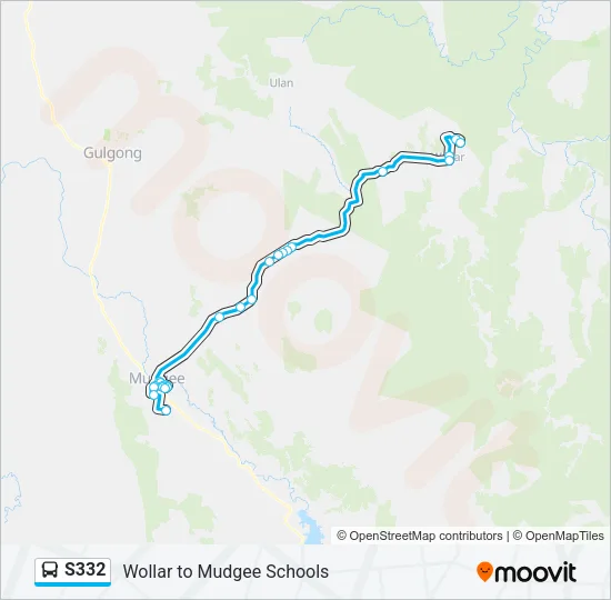 S332 Bus Line Map