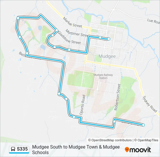 S335 Bus Line Map