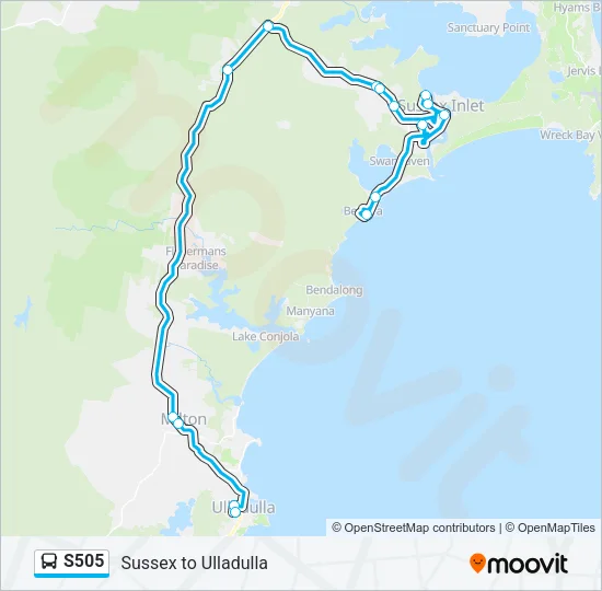 S505 Bus Line Map