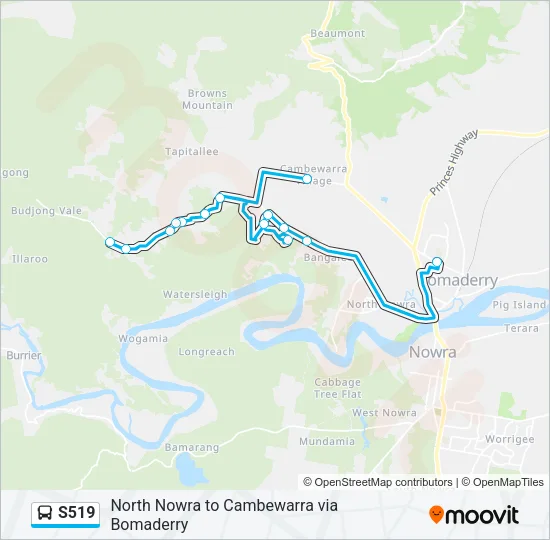 S519 Bus Line Map