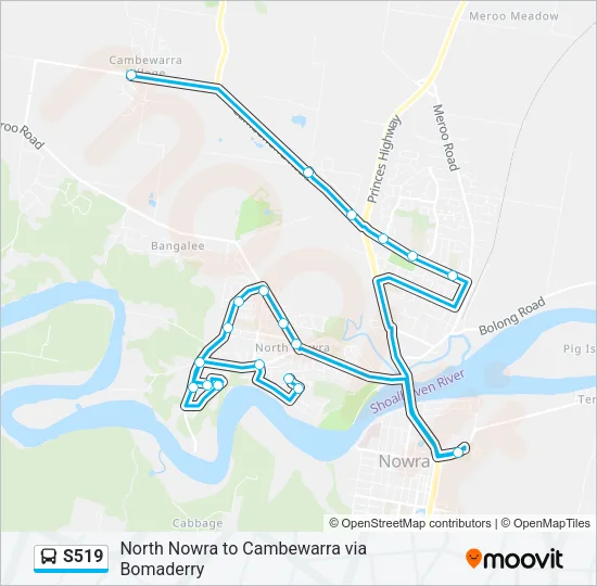 S519 Bus Line Map
