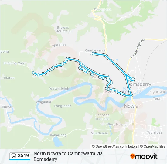 S519 Bus Line Map
