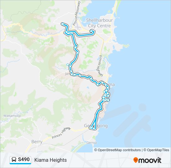 s490 Route: Schedules, Stops & Maps - Kiama Heights (Updated)