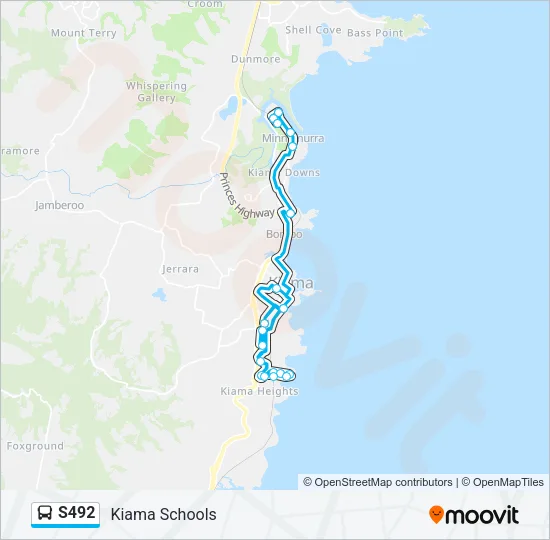 S492 Bus Line Map