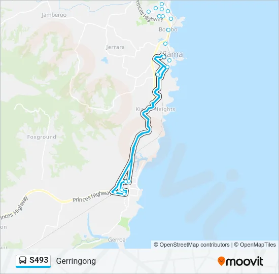 S493 Bus Line Map
