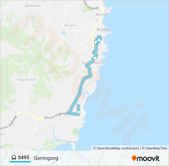 S495 Bus Line Map