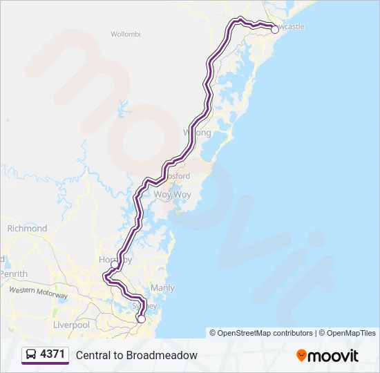 4371 Bus Line Map