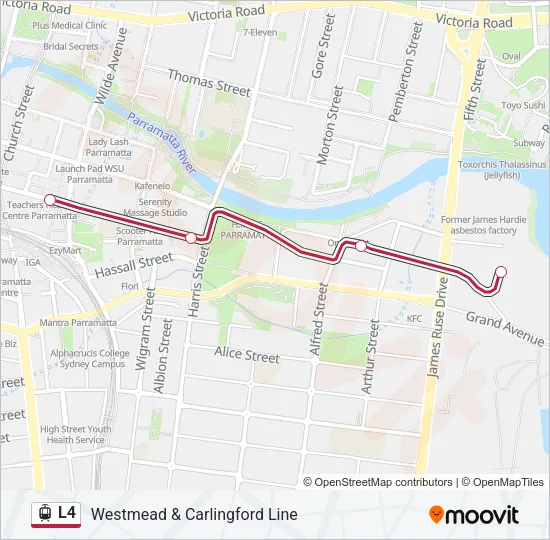 L4 Light Rail Line Map