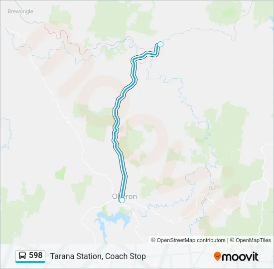 598 Bus Line Map