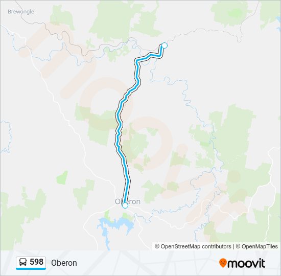 598 bus Line Map