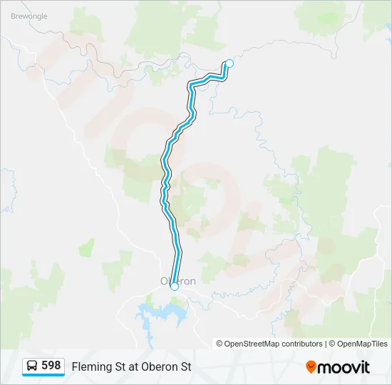 598 Bus Line Map