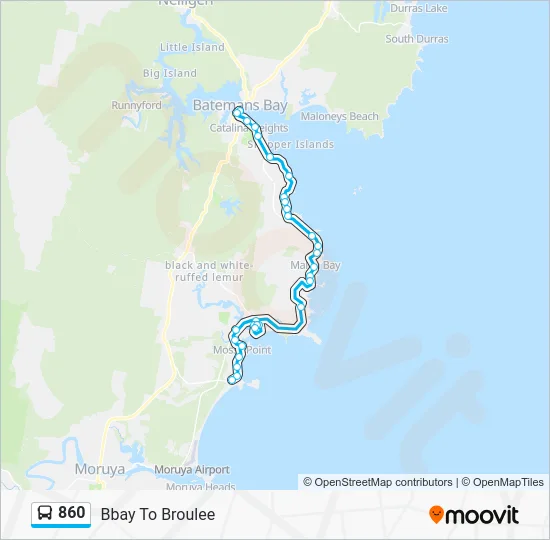 860 Route: Schedules, Stops & Maps - Bbay To Broulee (Updated)