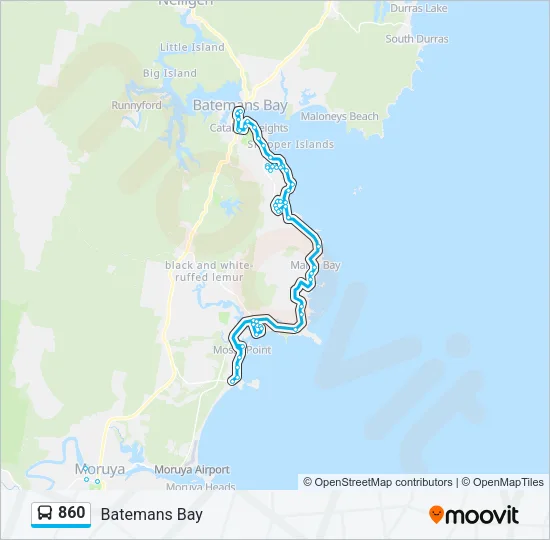 860 Bus Line Map