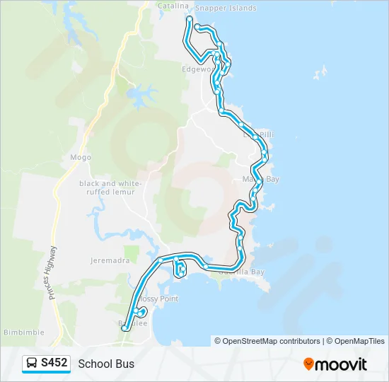 S452 Bus Line Map