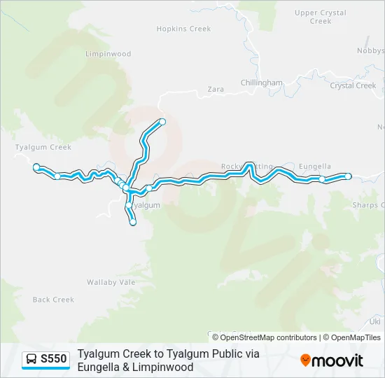 S550 Bus Line Map