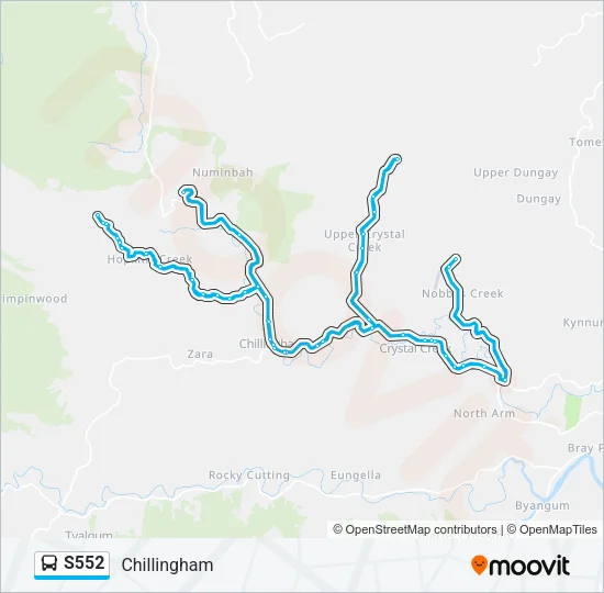 S552 Bus Line Map