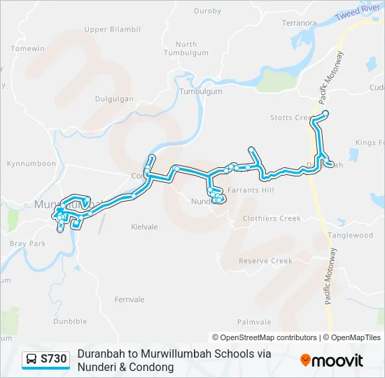 S730 Bus Line Map