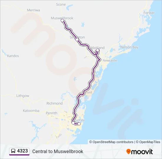 4323 Bus Line Map