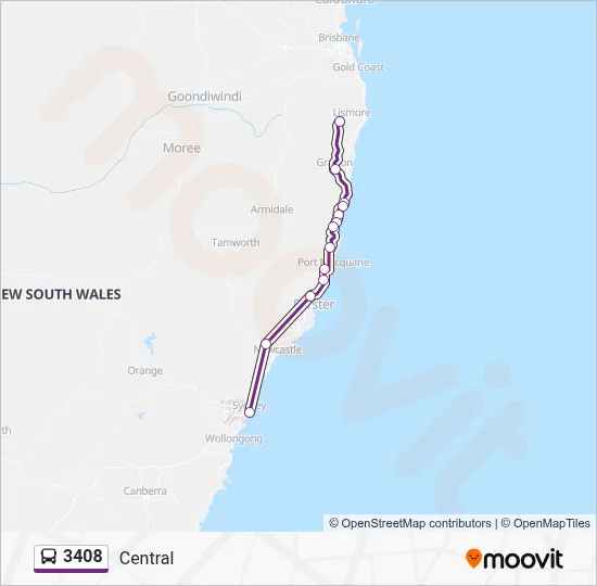 3408 Route: Schedules, Stops & Maps - Central (Updated)
