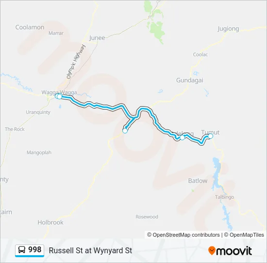 998 Bus Line Map