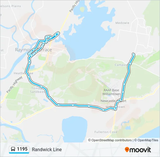 1195 Bus Line Map