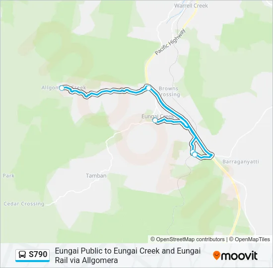 S790 Bus Line Map