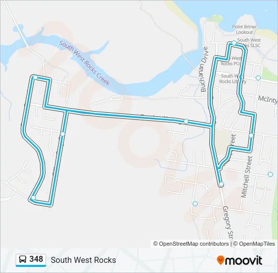 348 Bus Line Map