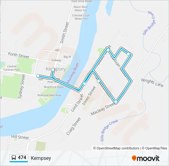 474 Bus Line Map
