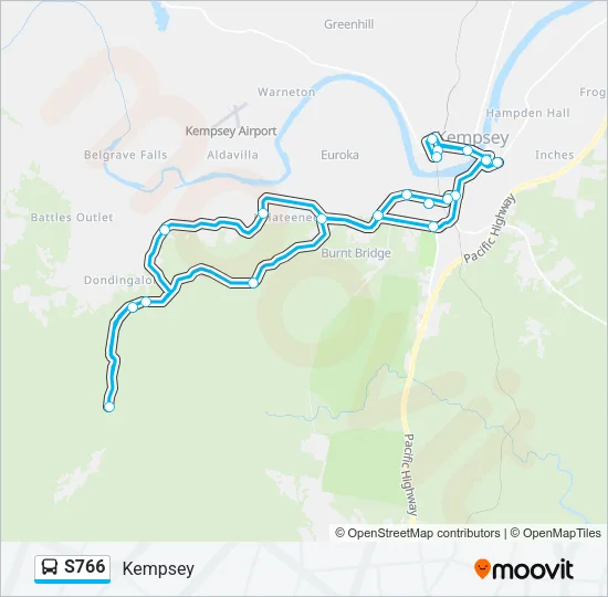 S766 Bus Line Map