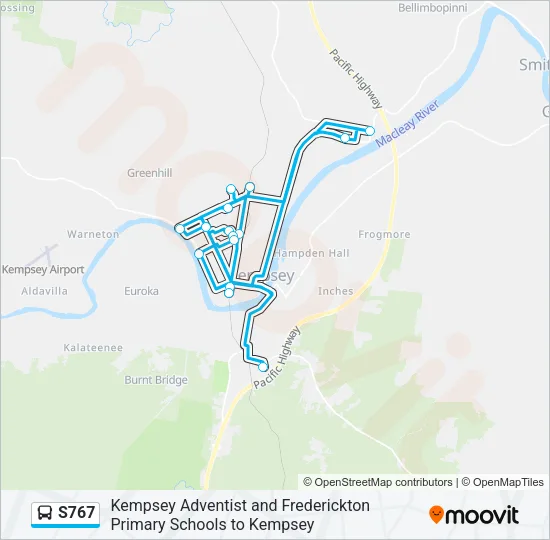 S767 Bus Line Map