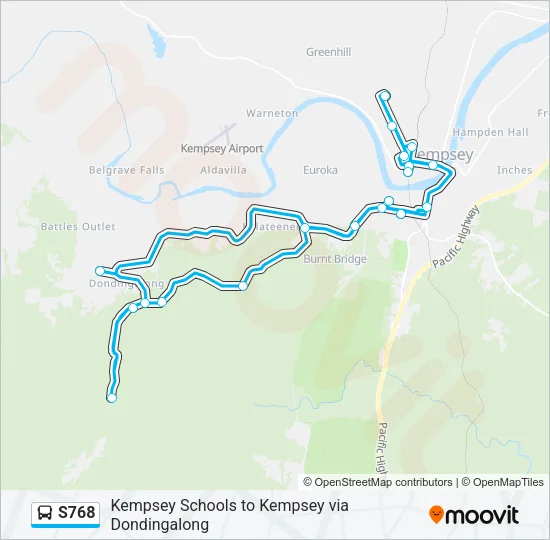 S768 Bus Line Map