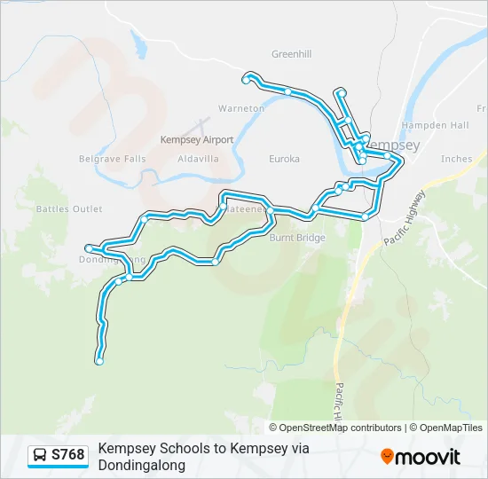 S768 Bus Line Map