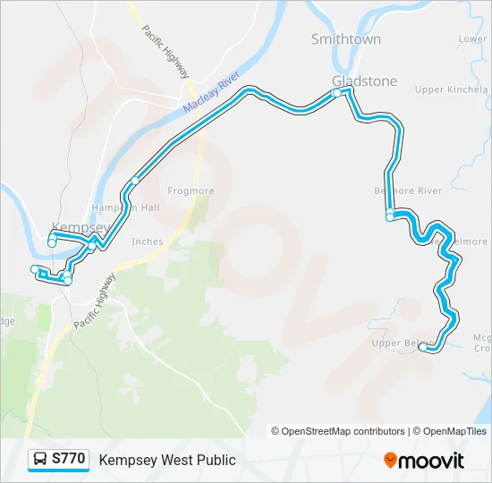 S770 Bus Line Map