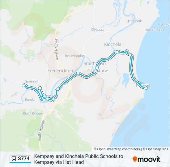 S774 Bus Line Map