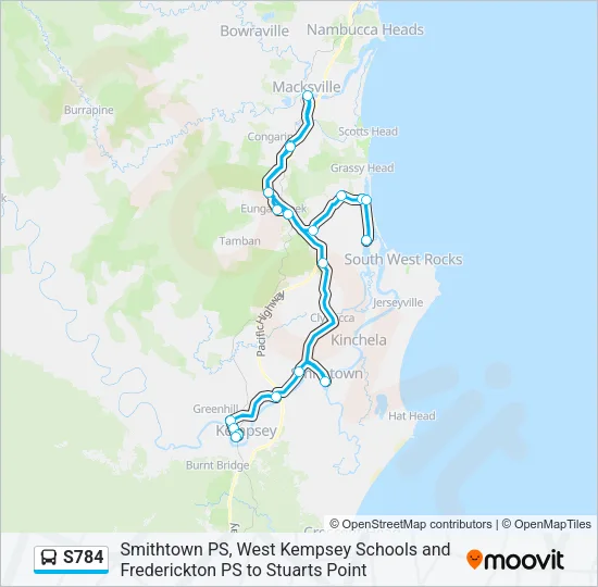 S784 Bus Line Map