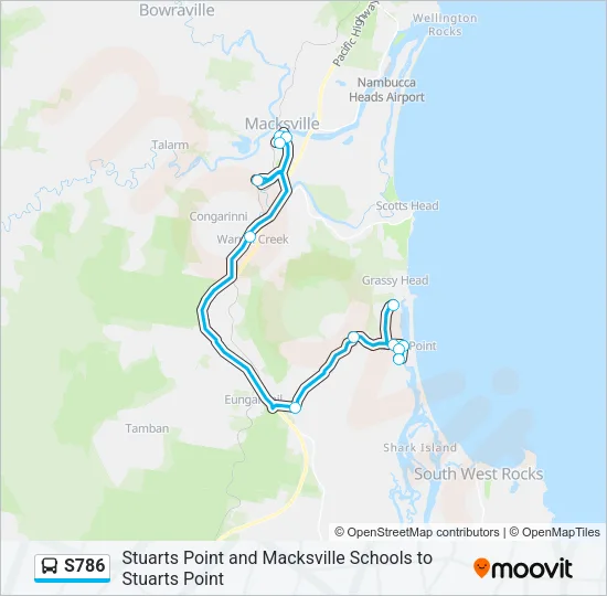 S786 Bus Line Map