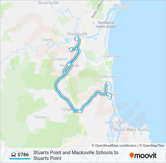 S786 Bus Line Map