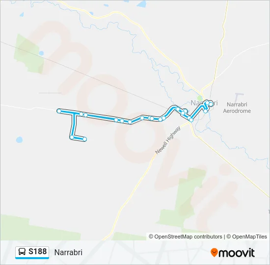 S188 Bus Line Map