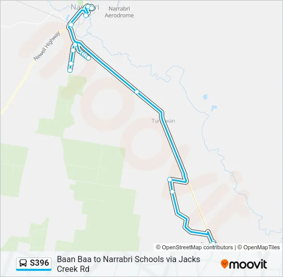 S396 Bus Line Map