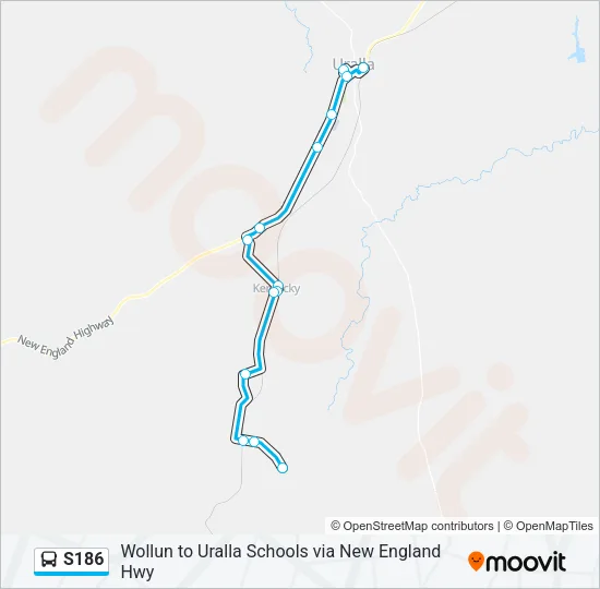 S186 Bus Line Map