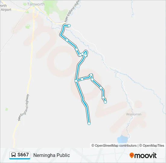 S667 Bus Line Map