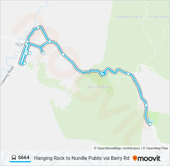 S664 Bus Line Map