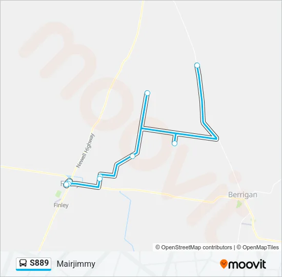 S889 Bus Line Map