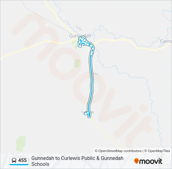455 Bus Line Map
