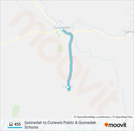 455 Bus Line Map