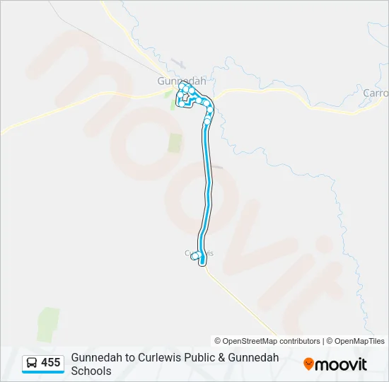 455 Bus Line Map