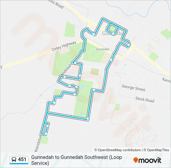 451 Bus Line Map