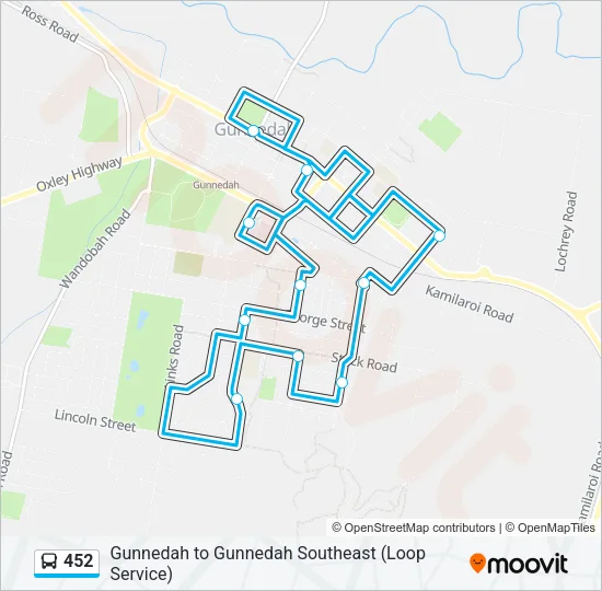 452 Bus Line Map