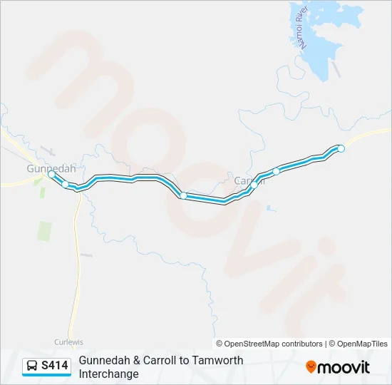 S414 Bus Line Map
